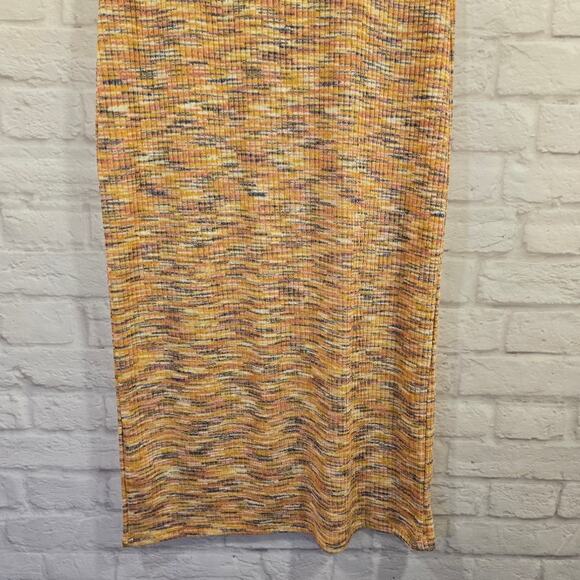 Y Maurices 24/7 Multicolor Space Dye Bodycon Midi Dress NWT Womens Size S Yellow - Picture 6 of 8